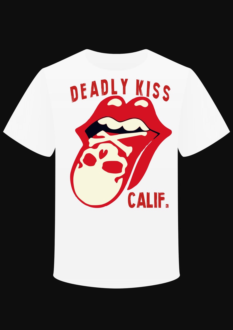 T-shirt "Deadly kiss Calif" - PUNK & COTON