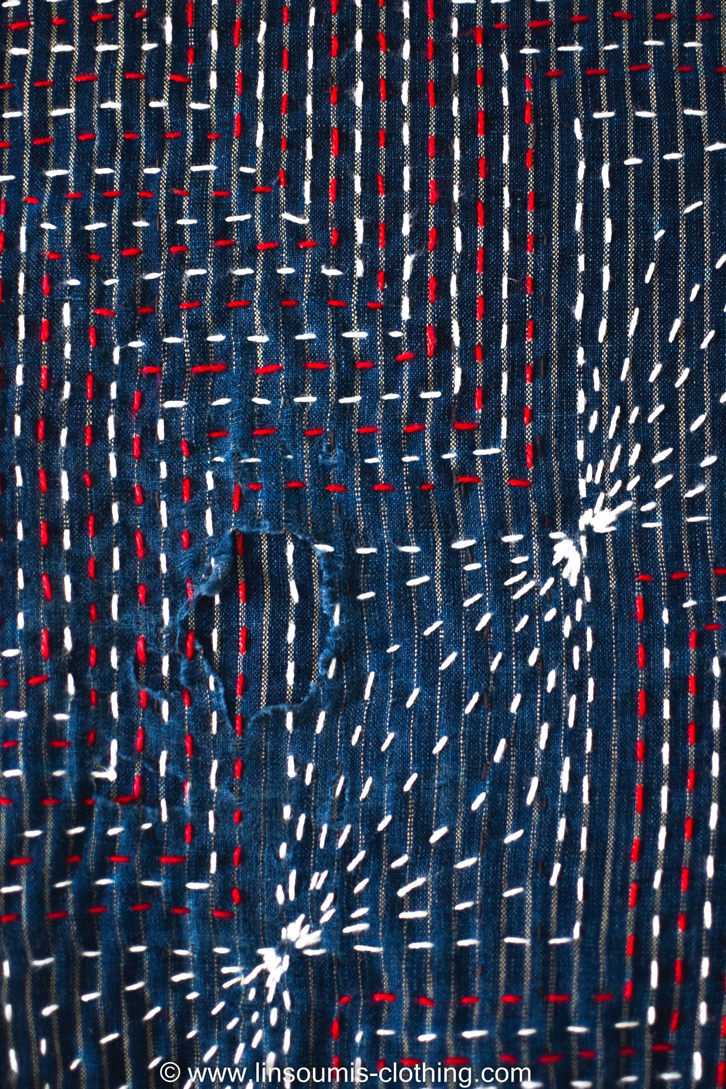 SASHIKO sur un Noragi de 200 ans ( 19éme siecle) - L'Insoumis Clothing