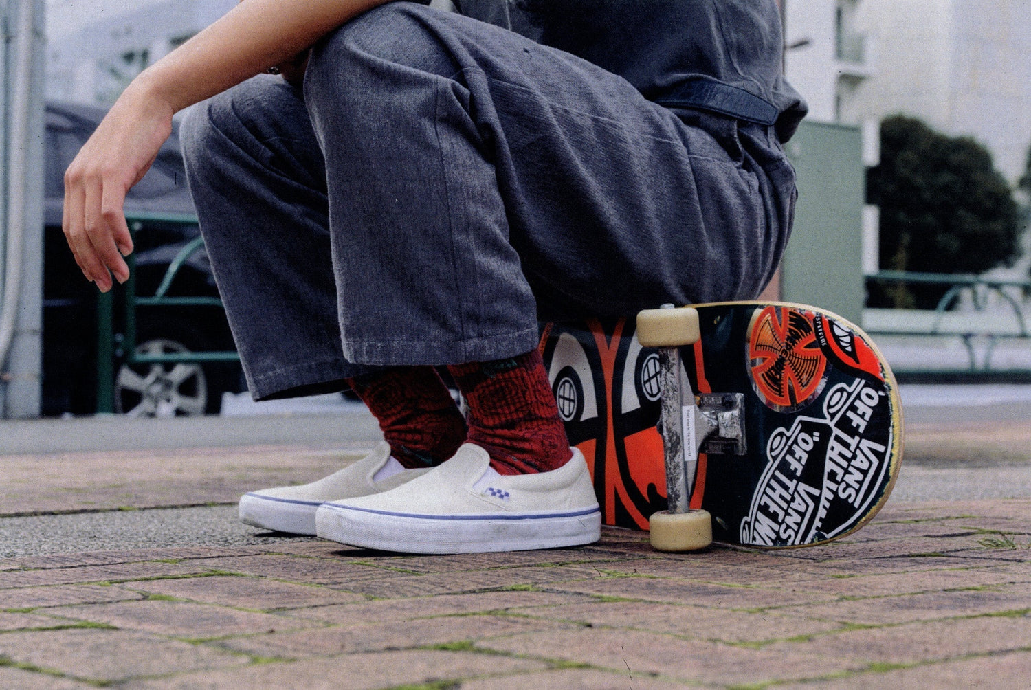 VANS SLIP-ON peintes à la main by Punk & Coton