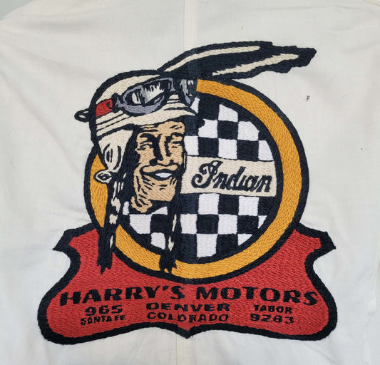 Coverall 40's LEE UNION-ALLS HBT hand embroidered chainstitch method combinaison  brodée à la main INDIAN - L'Insoumis Clothing