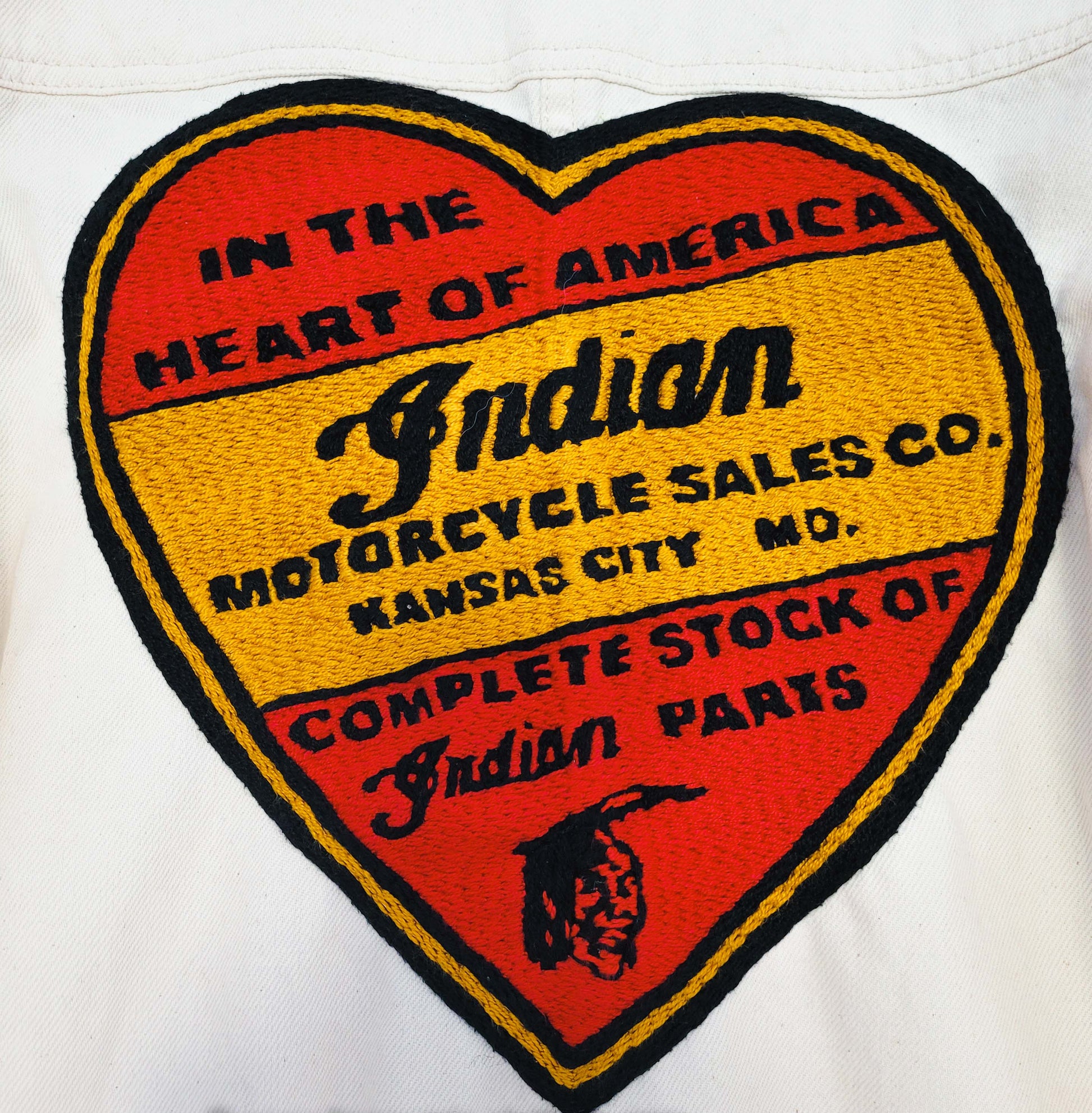Coverall American Vintage hand embroidered chainstitch method combinaison  brodée à la main INDIAN - L'Insoumis Clothing
