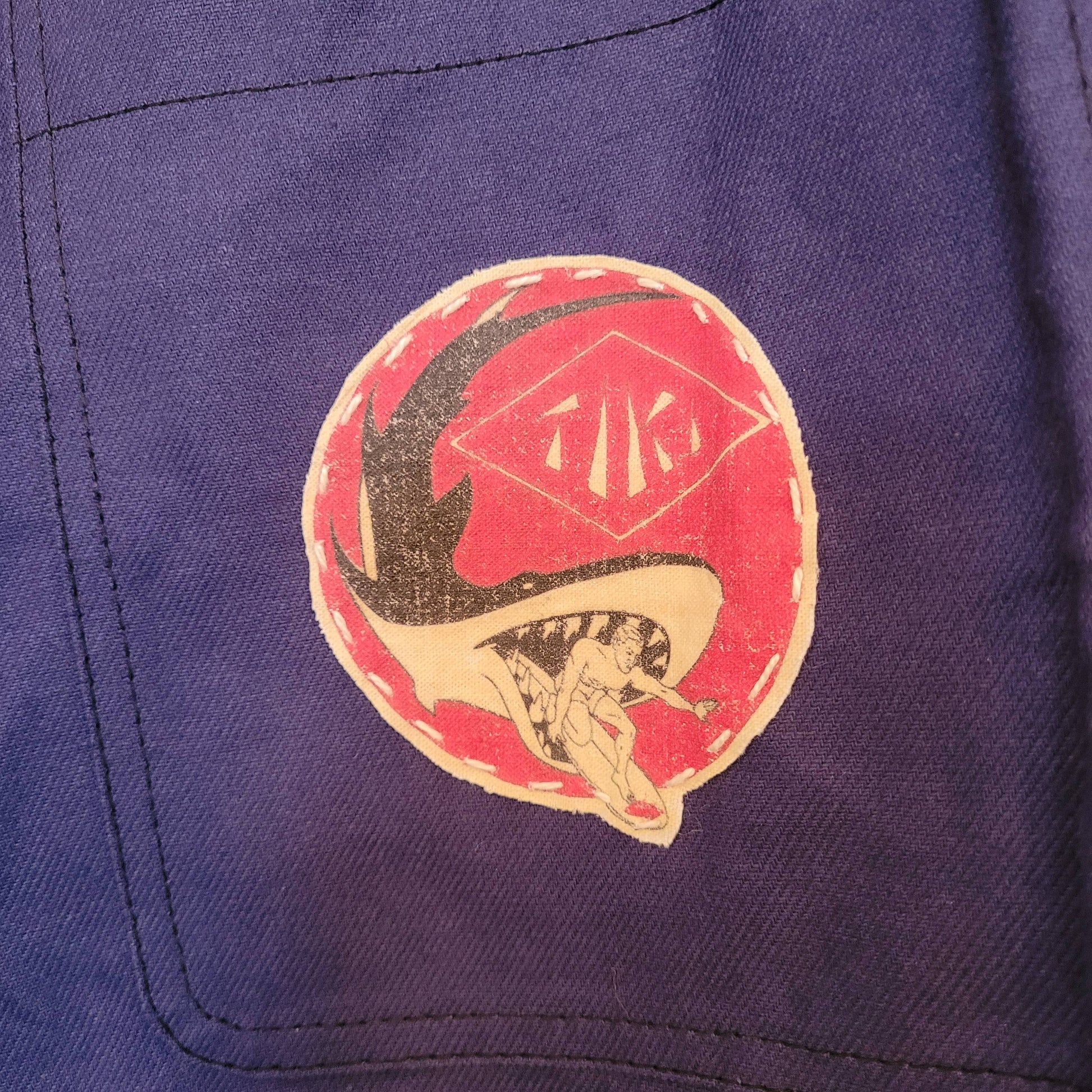 Hommage à Marc Cluzet, handpainted french 50's workwear jacket Wheels and Surf - L'Insoumis Clothing