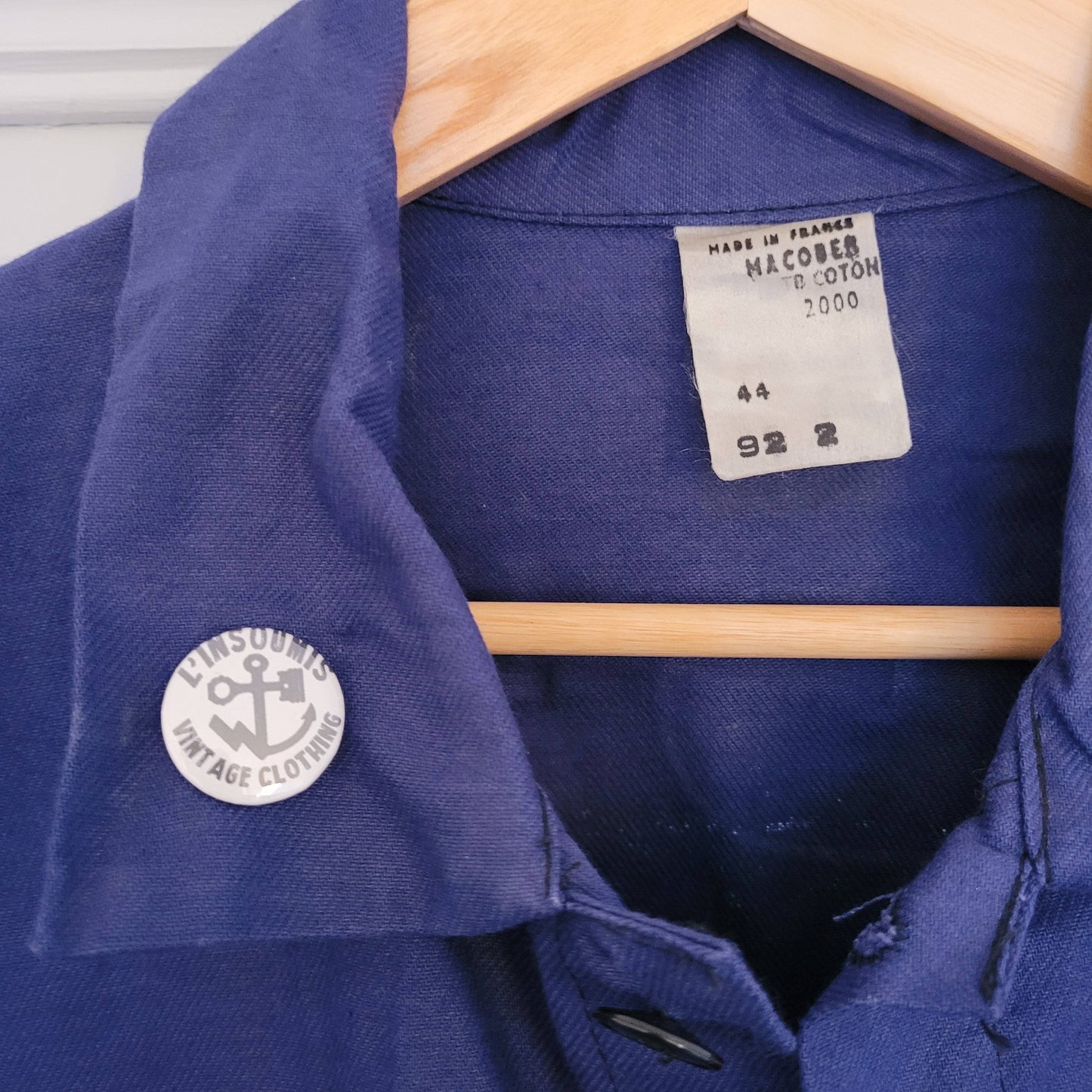 Hommage à Marc Cluzet, handpainted french 50's workwear jacket Wheels and Surf - L'Insoumis Clothing