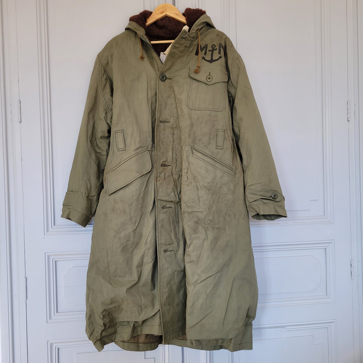 3rd/ème Deadstock french navy coat long N1 deck jacket / deadstock manteau de quart de la Marine nationale - PUNK & COTON