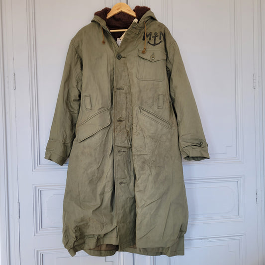 3rd/ème Deadstock french navy coat long N1 deck jacket / deadstock manteau de quart de la Marine nationale - PUNK & COTON