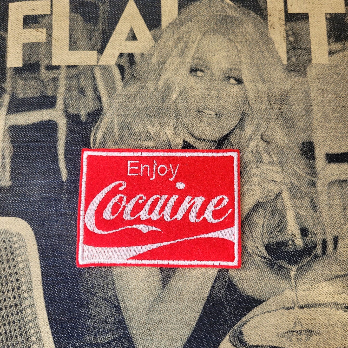 Patch  Brodé "Enjoy Cocaïne"