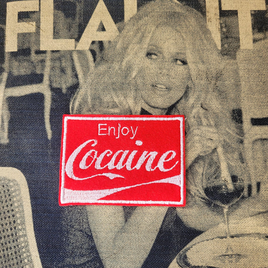 Patch  Brodé "Enjoy Cocaïne"