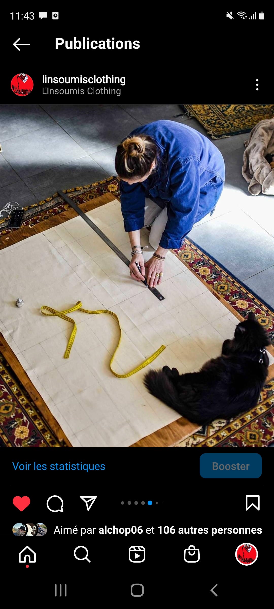 Navajo design blanket hand embroidererd by Sophie ( Solin) - PUNK & COTON