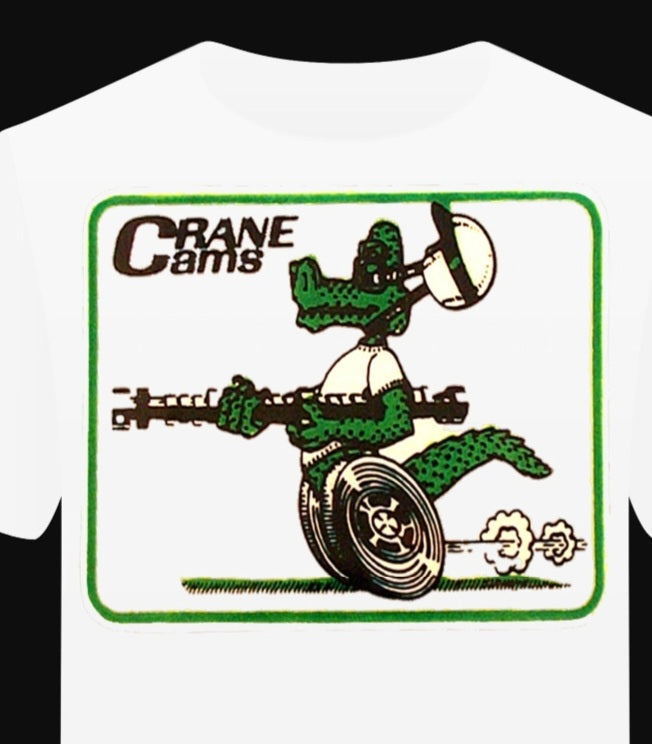 T-Shirt "Crane Cams" HOTROD RACE OLD VINTAGE DESIGN CROCO - PUNK & COTON