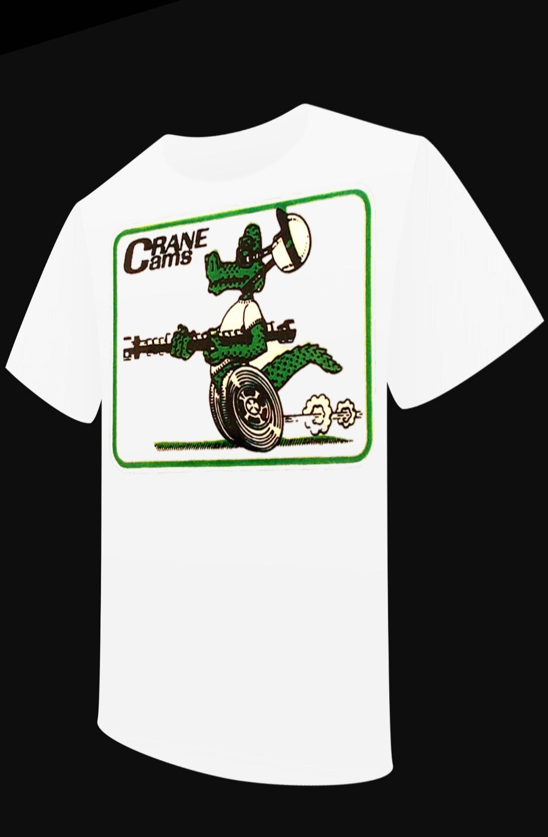 T-Shirt "Crane Cams" HOTROD RACE OLD VINTAGE DESIGN CROCO - PUNK & COTON