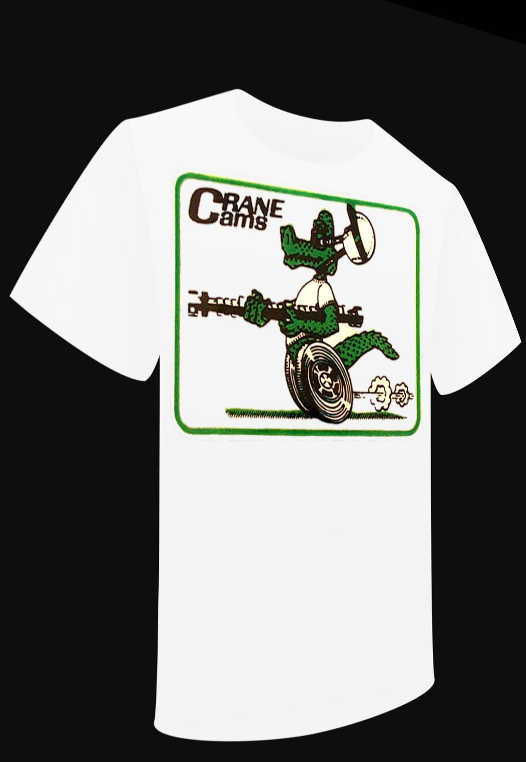 T-Shirt "Crane Cams" HOTROD RACE OLD VINTAGE DESIGN CROCO - PUNK & COTON