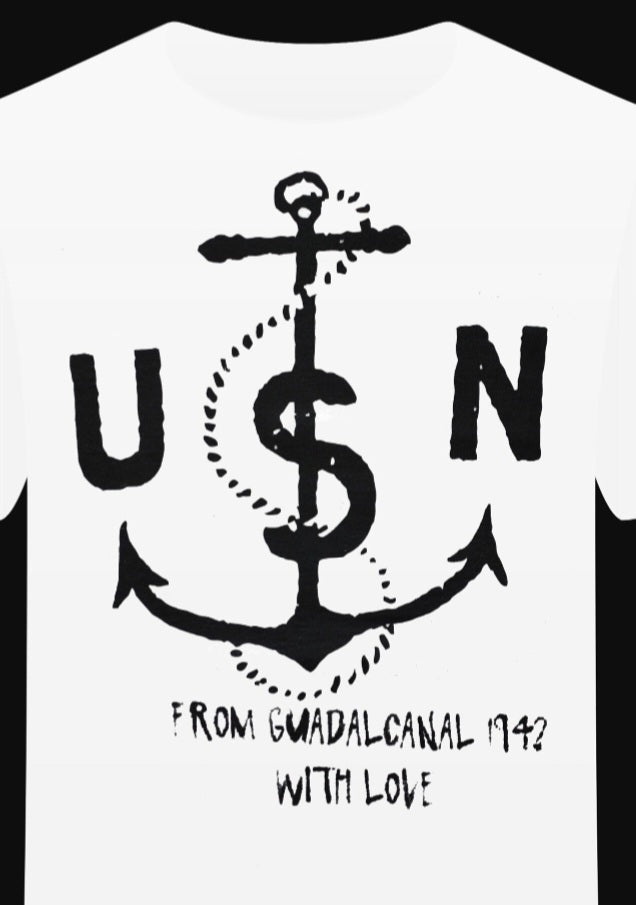T-shirt "USN ftom Guadalcanal 1942 with love" - PUNK & COTON