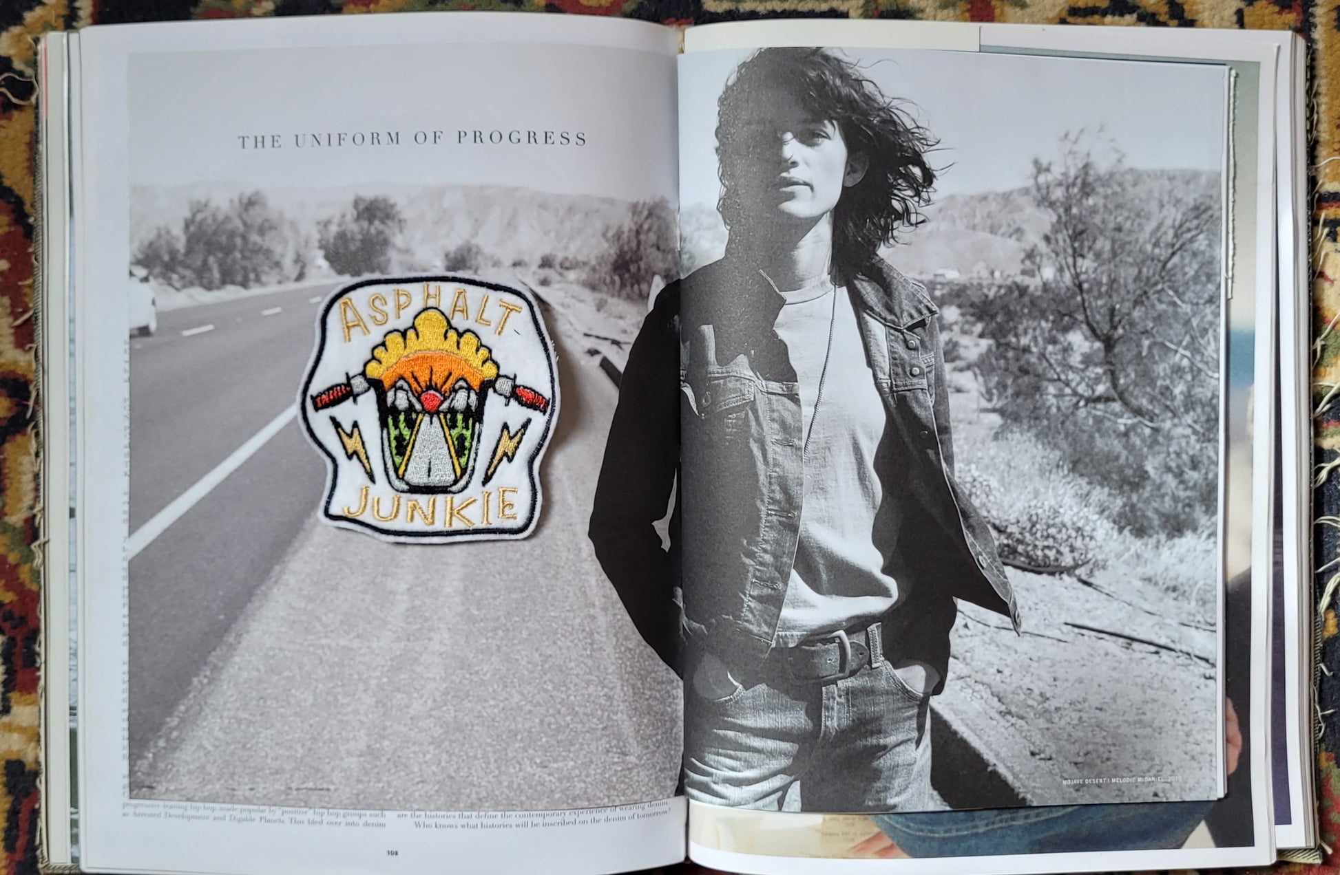 Patch brodé "Asphalt junkie" - PUNK & COTON