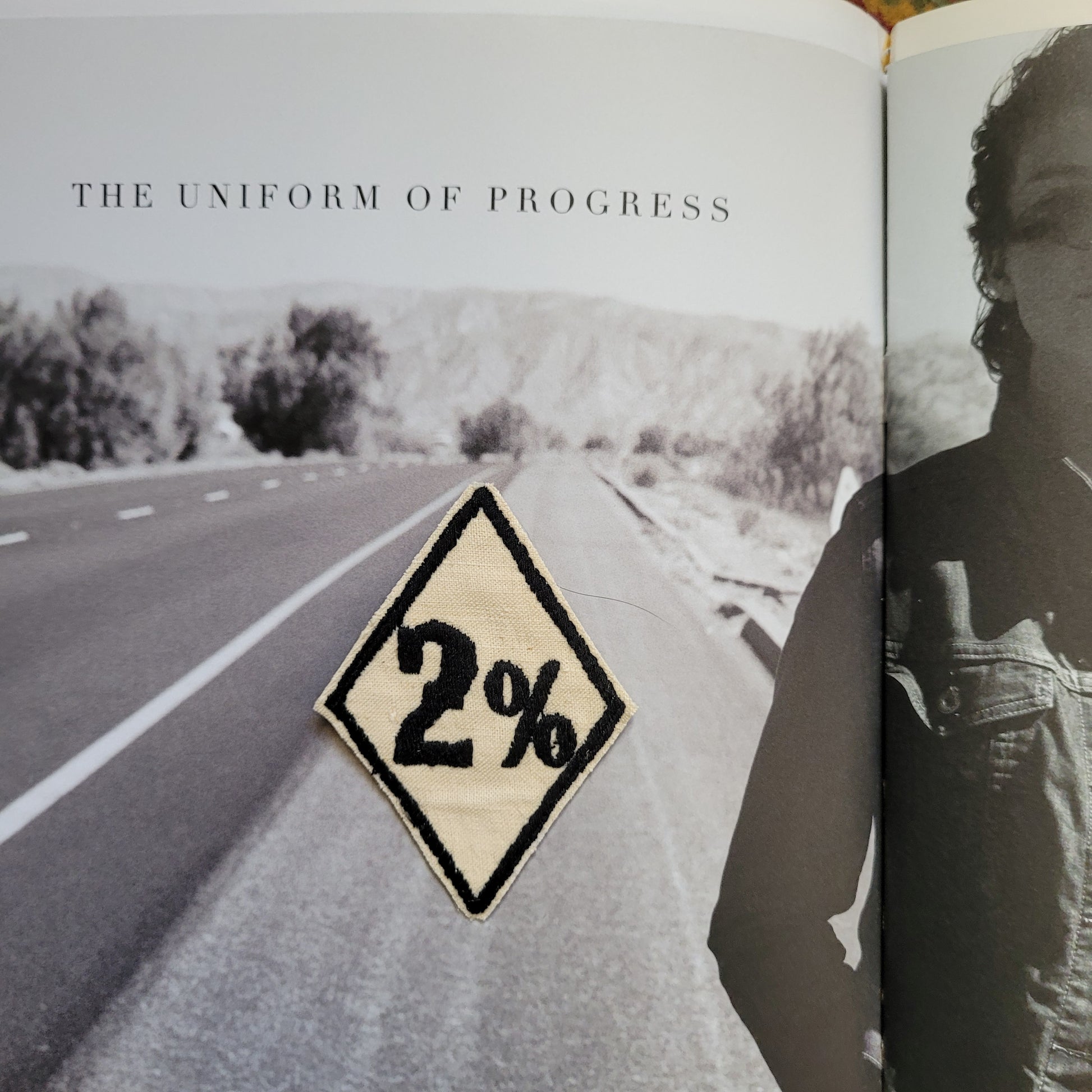 Patch Brodé "2%" EN VIEUX TISSU COTON - PUNK & COTON