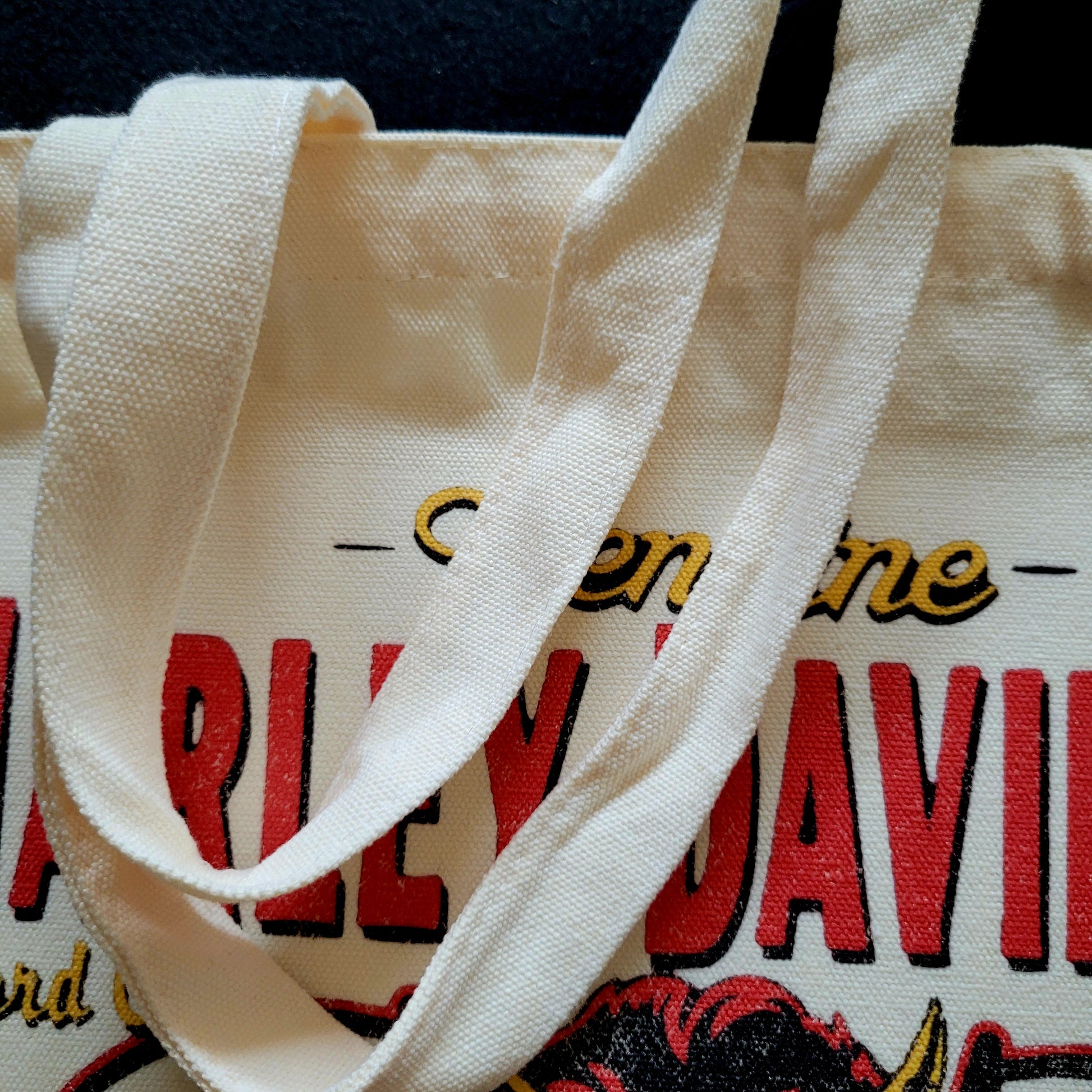 Eco Tote Bag "HARLEY-DAVIDSON MOTOR OIL" Devil vintage design - PUNK & COTON