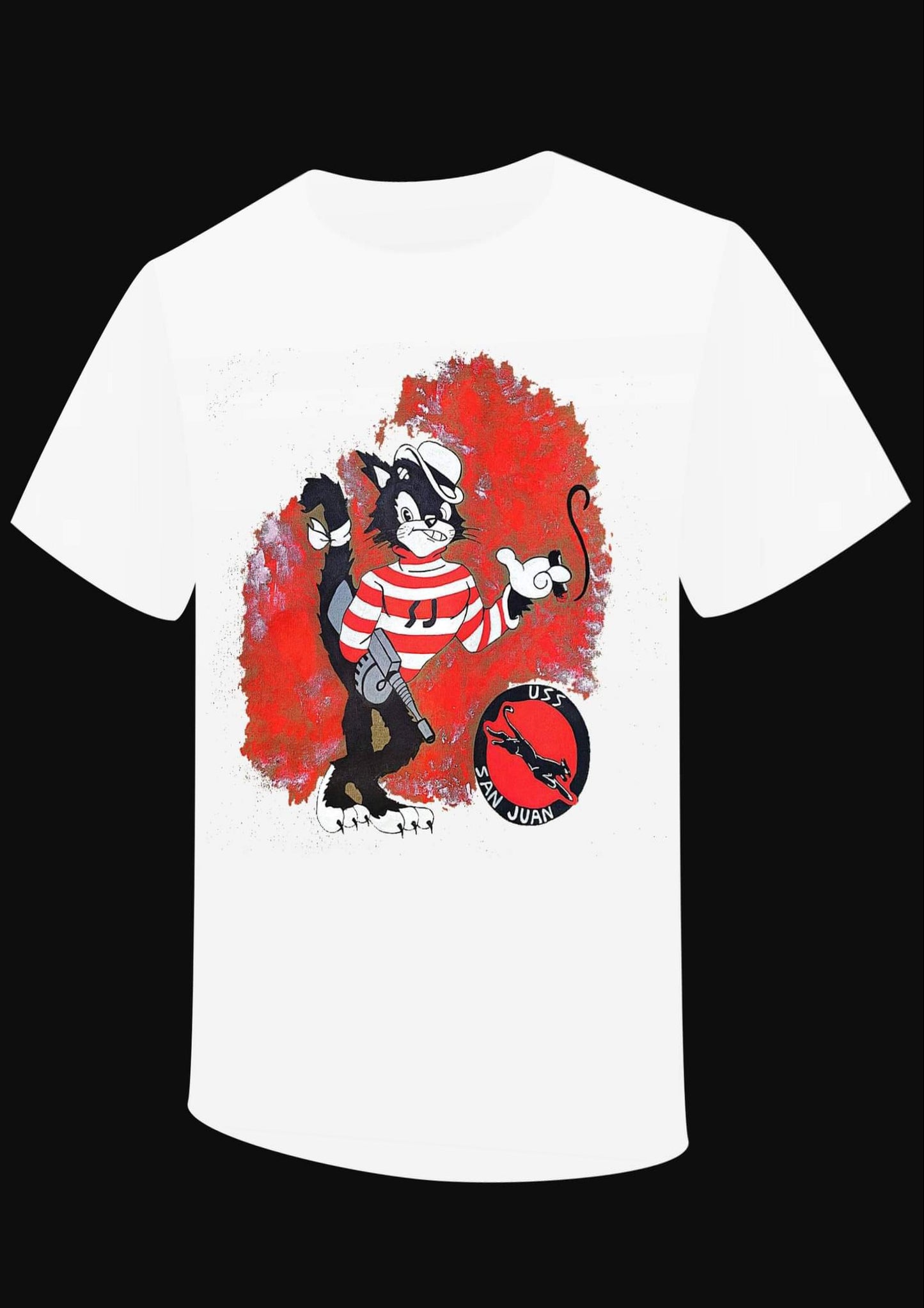 T-shirt "The Panther stripes USS San Juan  CL-54" - PUNK & COTON