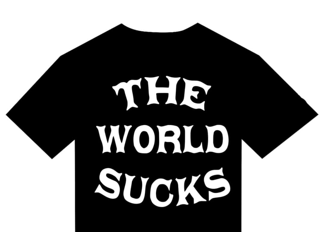 T-shirt "The World Sucks" - PUNK & COTON