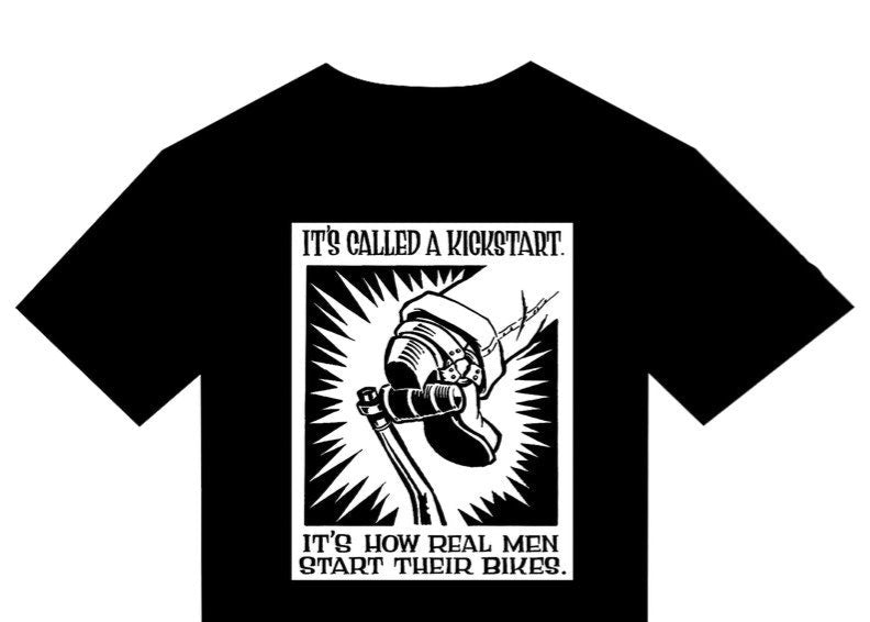 T-shirt "Kickstart" bike - PUNK & COTON