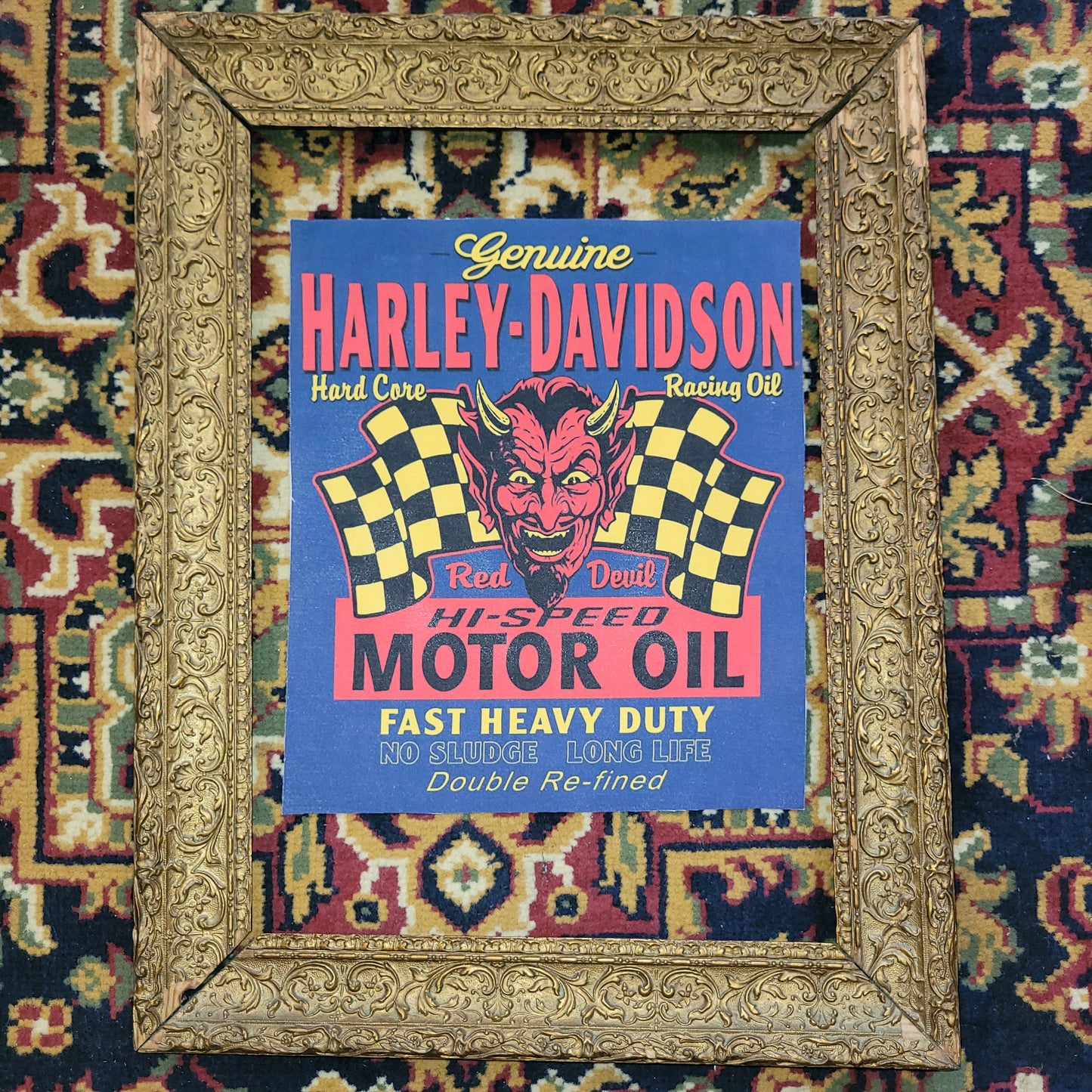 Backpatch "Harley-Davidson Hi  Speed Motor Oil Devil" - PUNK & COTON