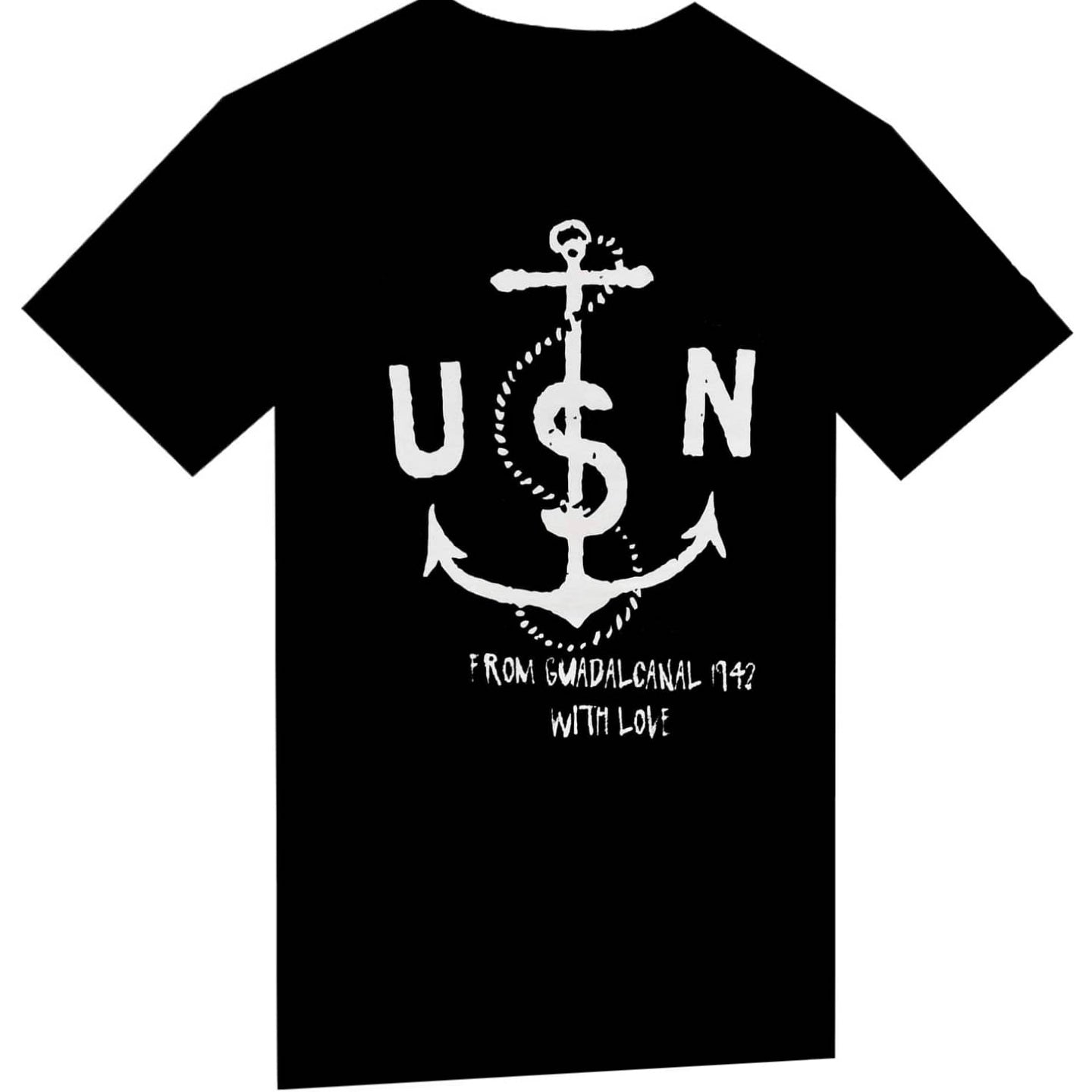 T-shirt "USN From Guadalcanal 1942 with Love" - PUNK & COTON