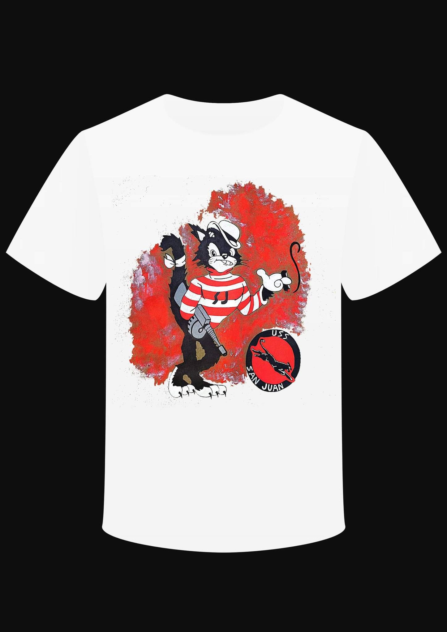 T-shirt "The Panther stripes USS San Juan  CL-54" - PUNK & COTON