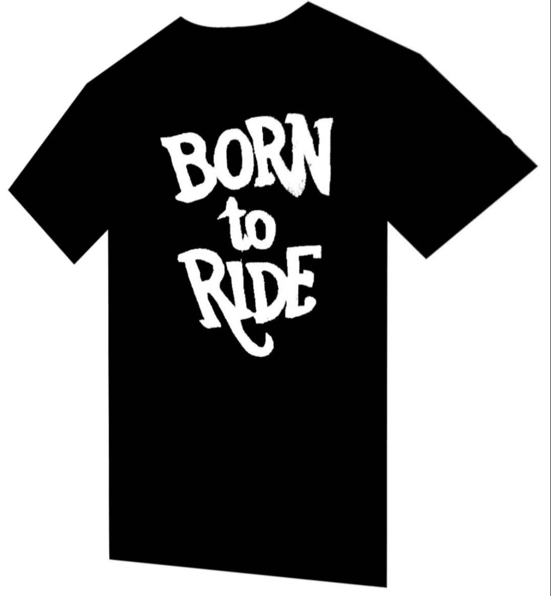 T-Shirt "Born to Ride" BIKE BIKER WILD DESIGN FREEBIRD - PUNK & COTON