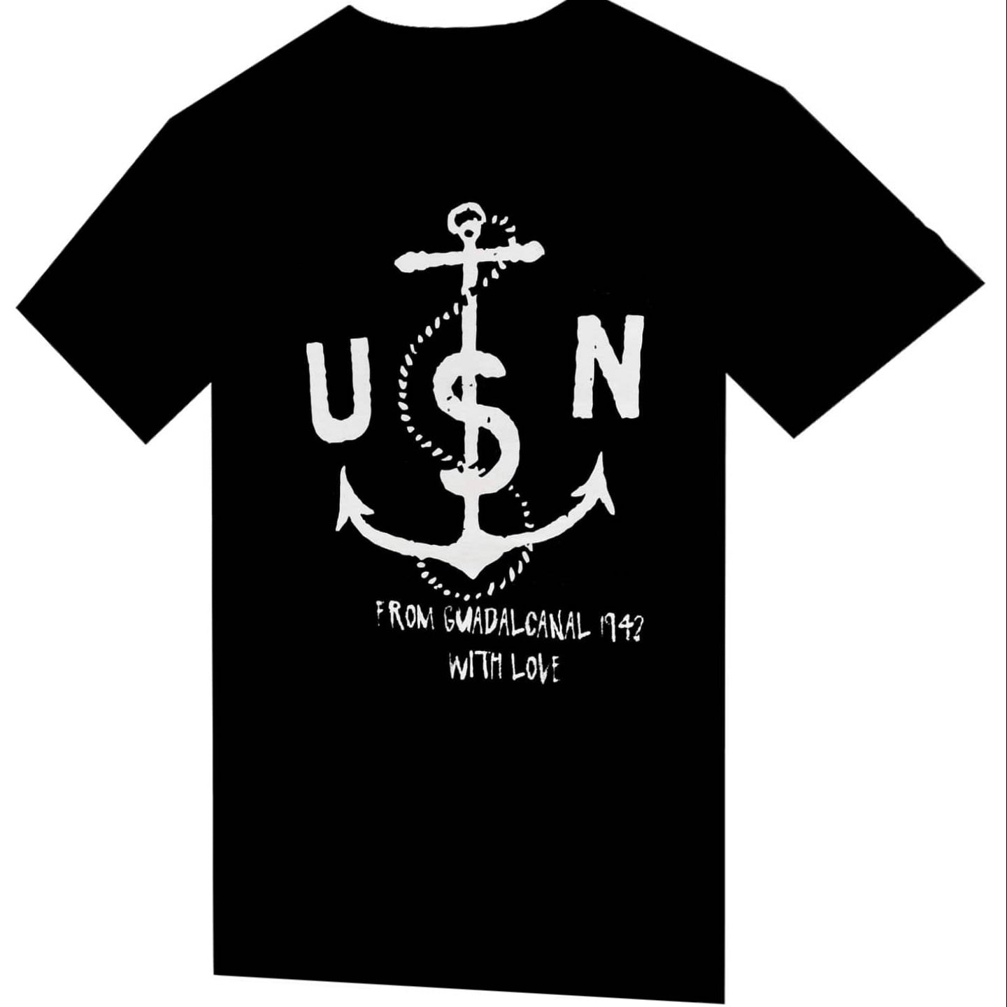 T-shirt "USN From Guadalcanal 1942 with Love" - PUNK & COTON