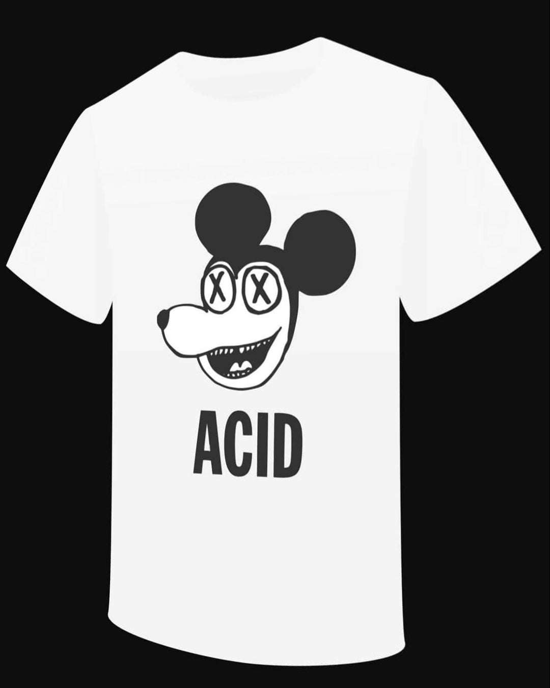 T-Shirt "ACID" MOUSE vintage design psychédélique - PUNK & COTON