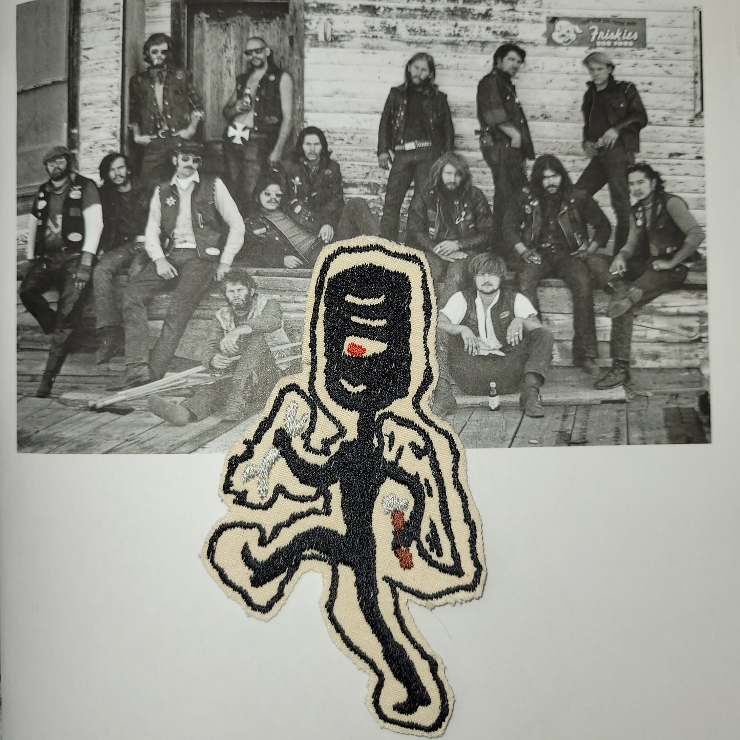 Patch Brodé "Piston worke"r EN VIEUX TISSU COTON - PUNK & COTON