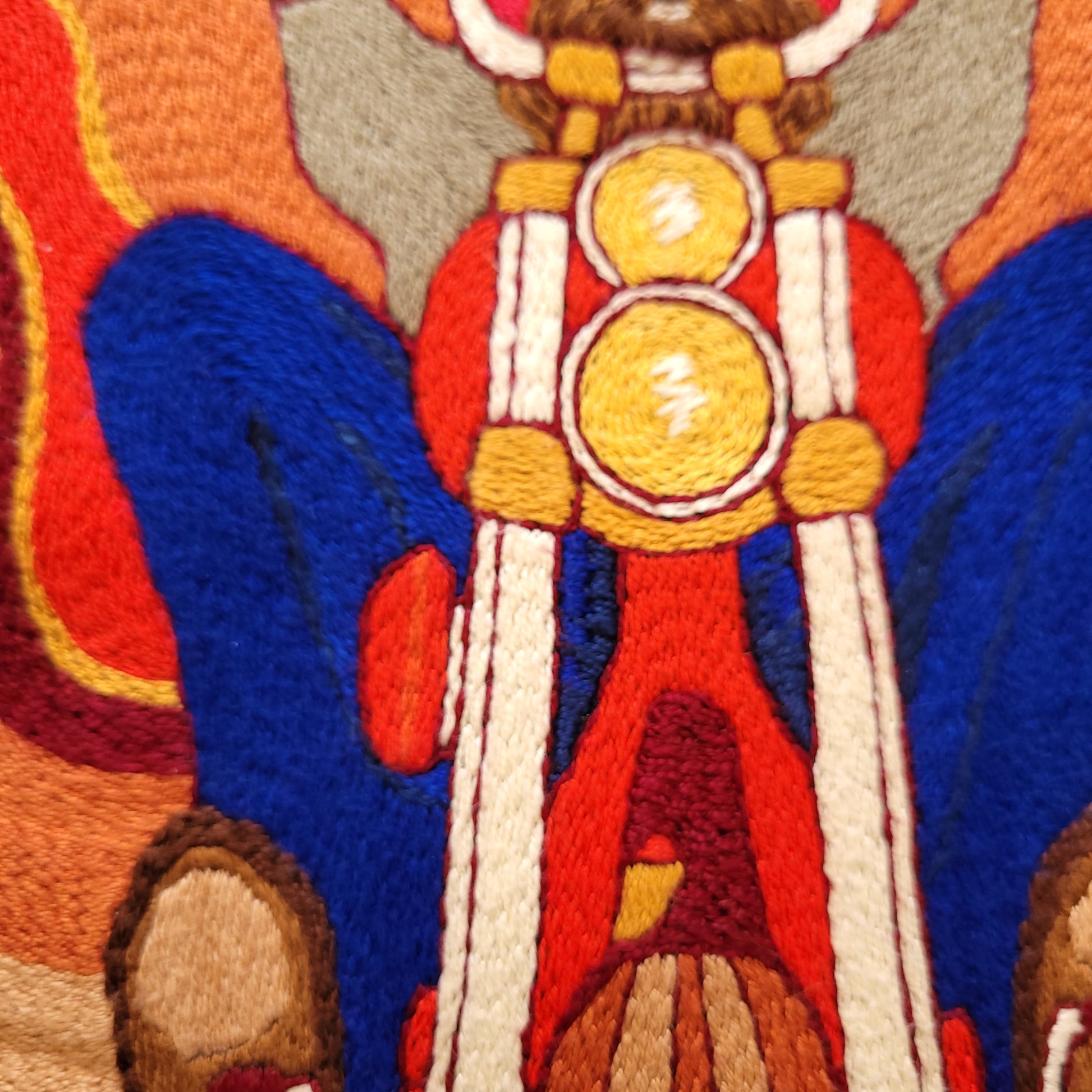 Veste sur-chemise années 70 brodée à la main  "Ride th Wave"  par Sophie Punk and Coton/ Handembroidery Jacket - PUNK & COTON