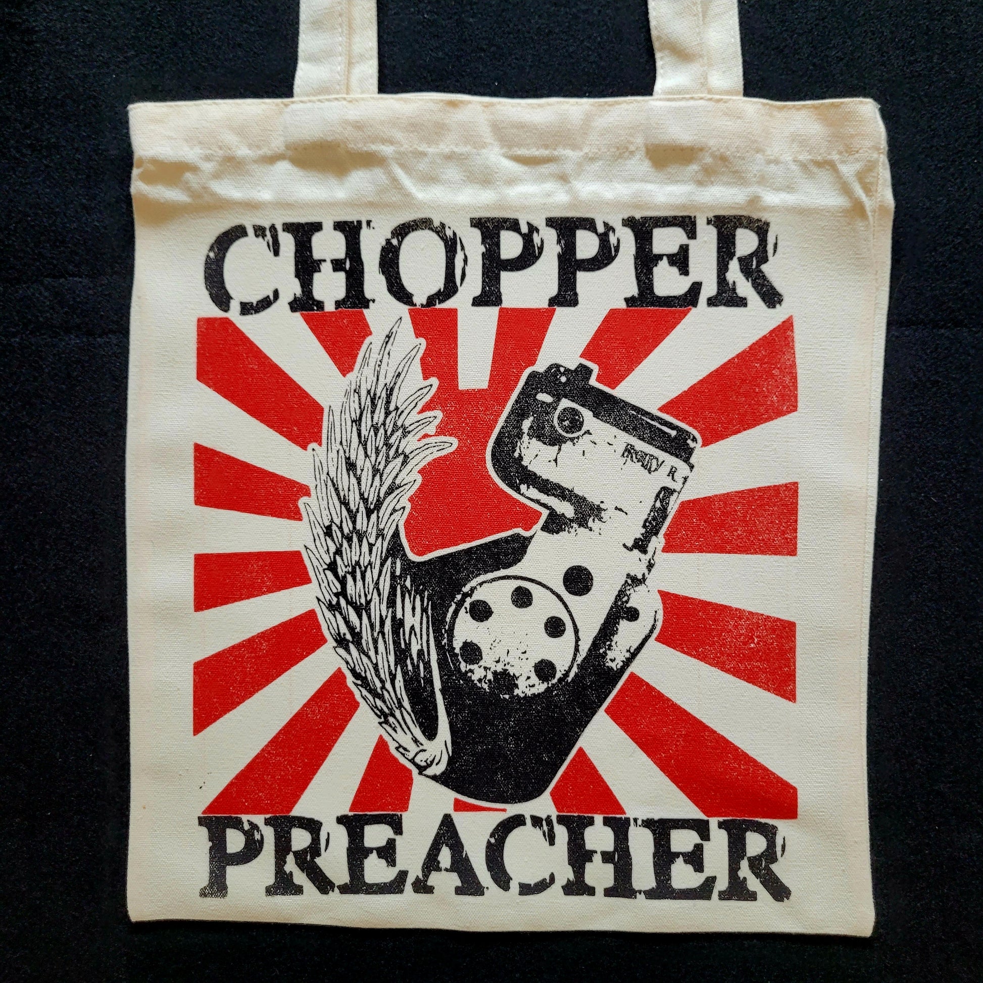 Eco Tote Bag "CHOPPER PREACHER" - PUNK & COTON