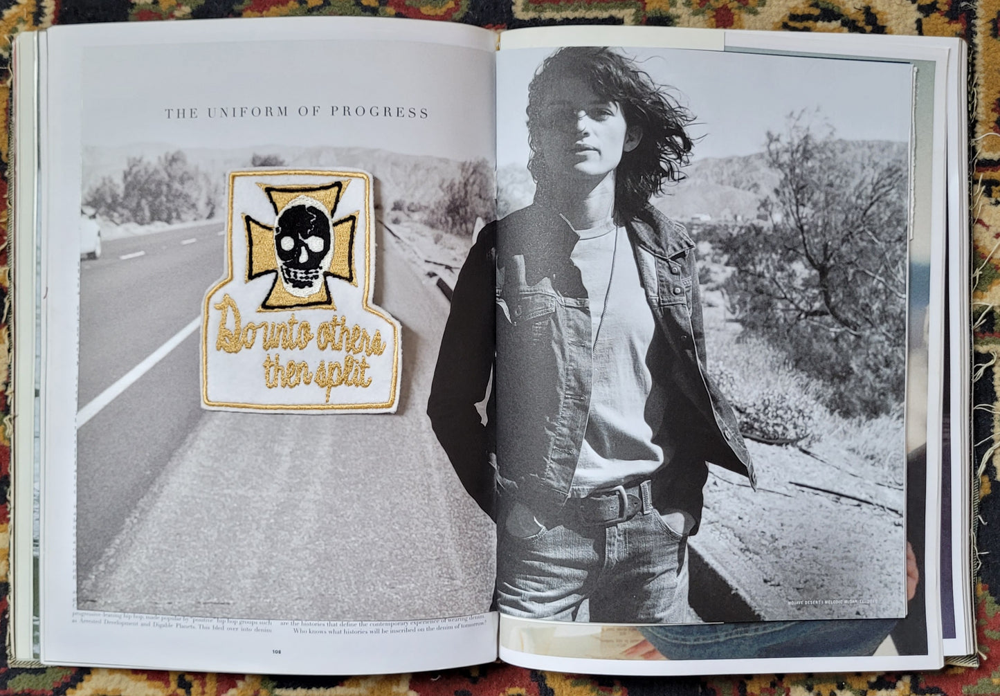 Patch Brodé Do Unto Others Then Split white - PUNK & COTON