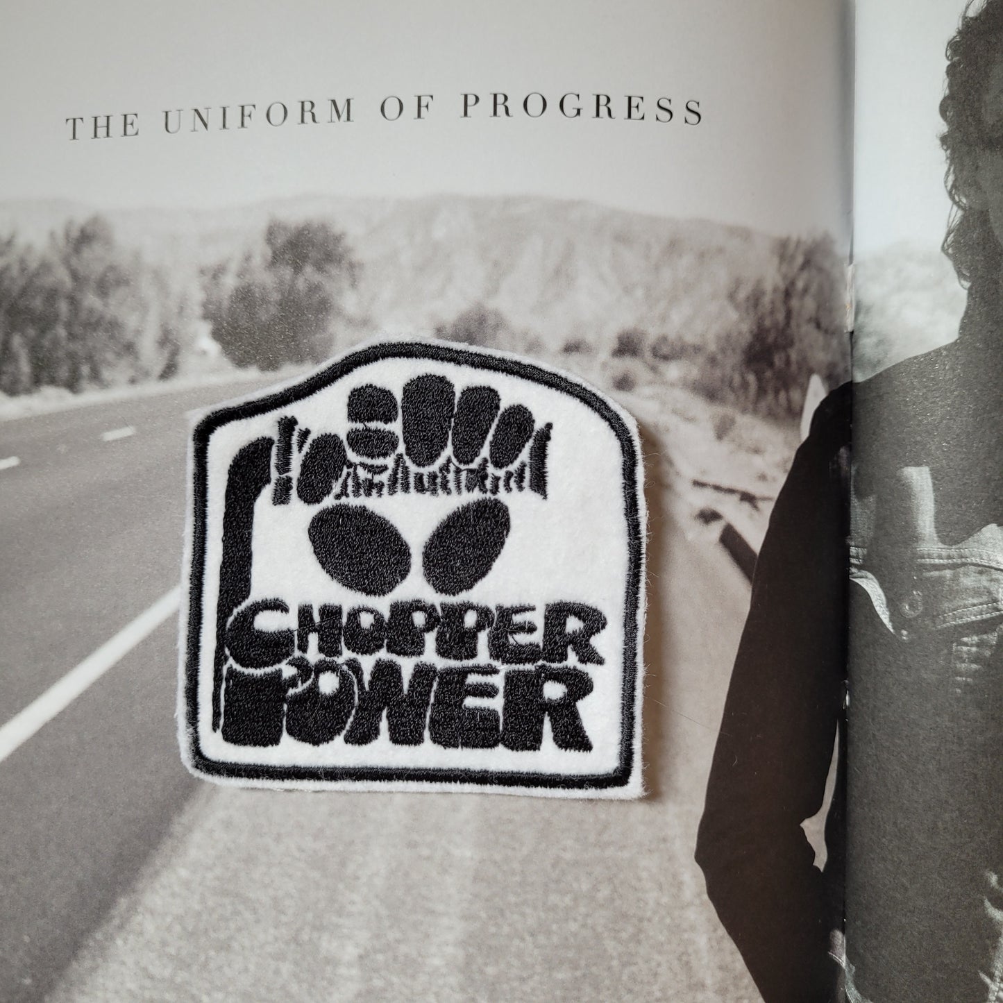 Patch Brodé Chopper Power Version Black & White - PUNK & COTON