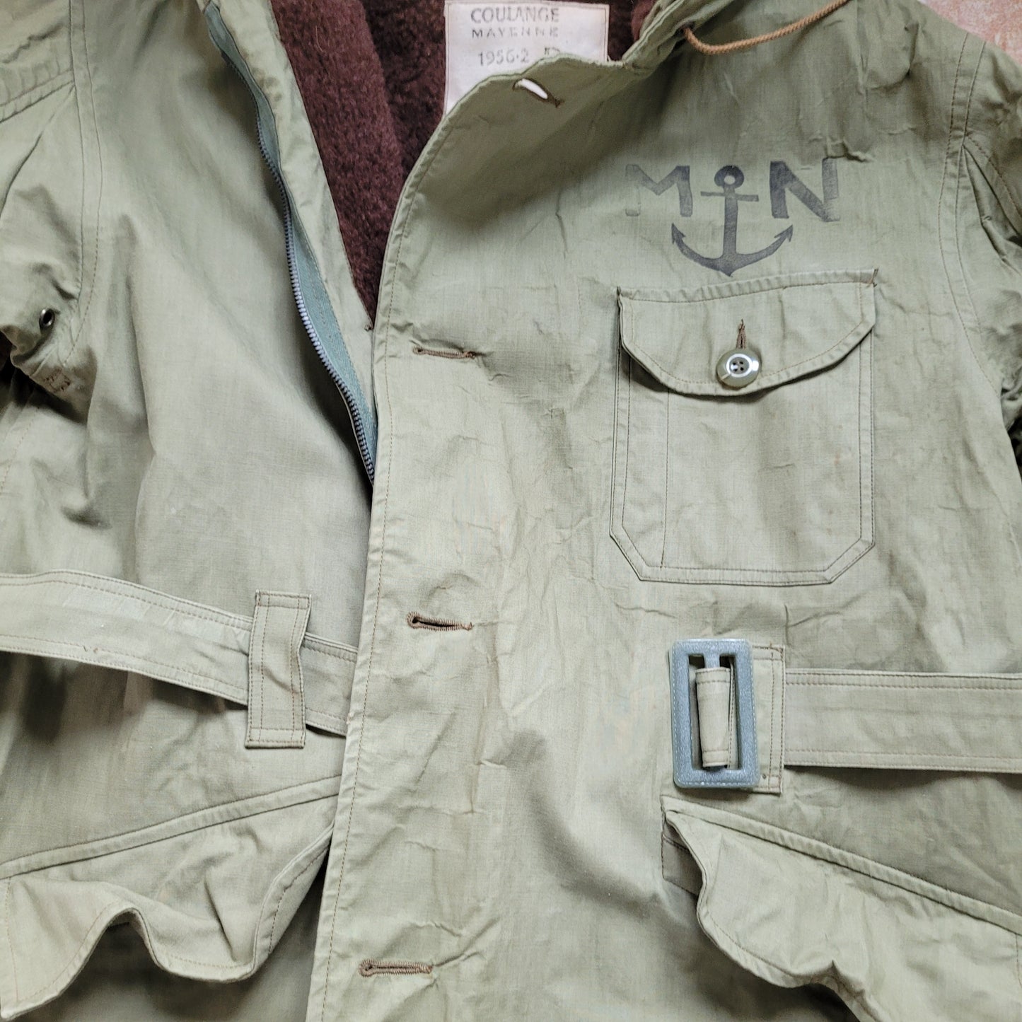 3rd/ème Deadstock french navy coat long N1 deck jacket / deadstock manteau de quart de la Marine nationale COULANGE MAYENNE