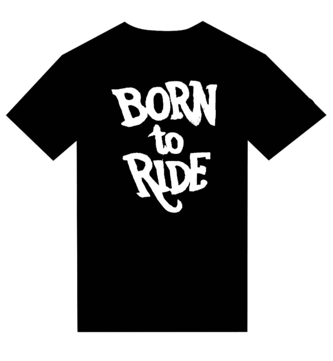 T-Shirt "Born to Ride" BIKE BIKER WILD DESIGN FREEBIRD - PUNK & COTON