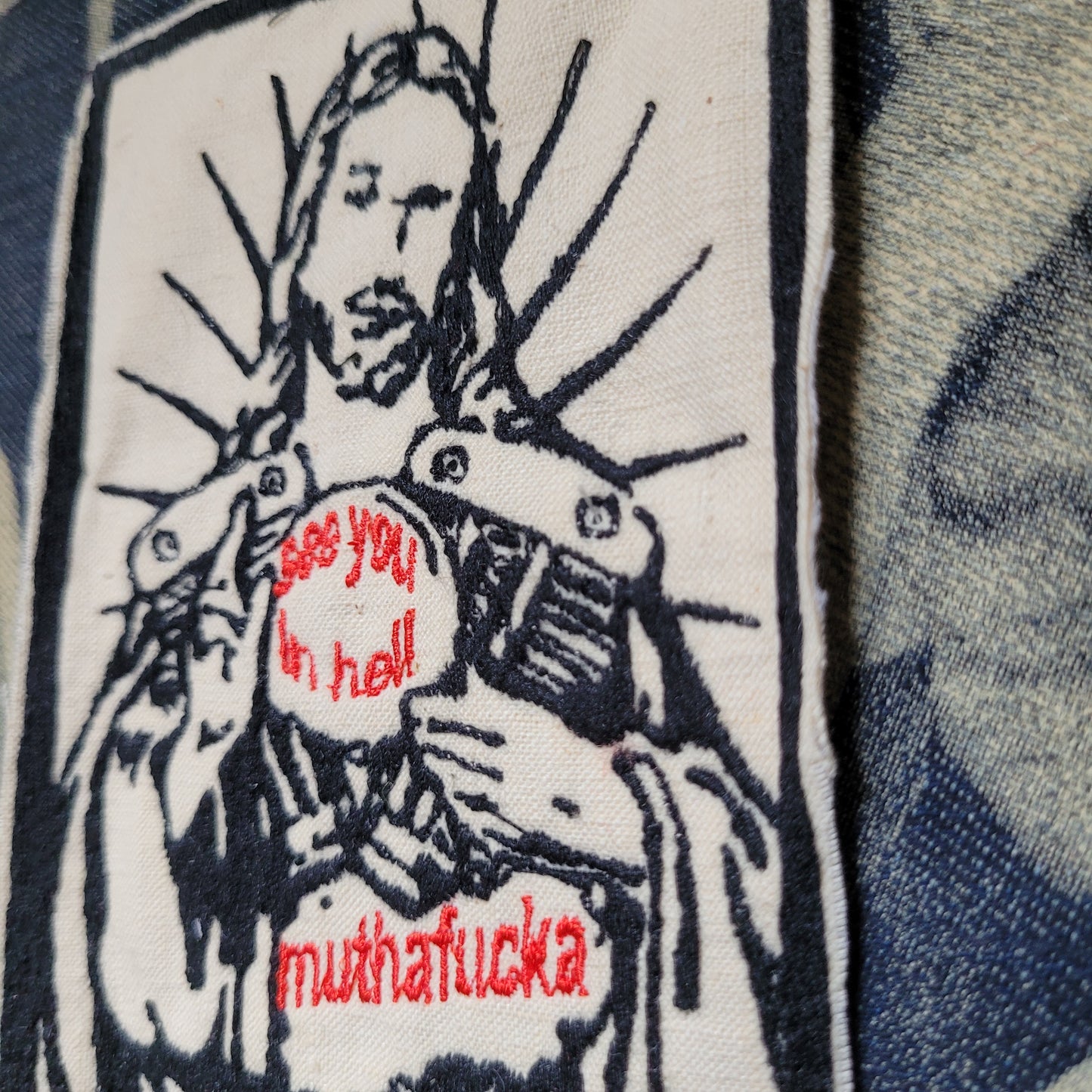 Patch Brodé Jesus See You in Hell Muthafucka - PUNK & COTON