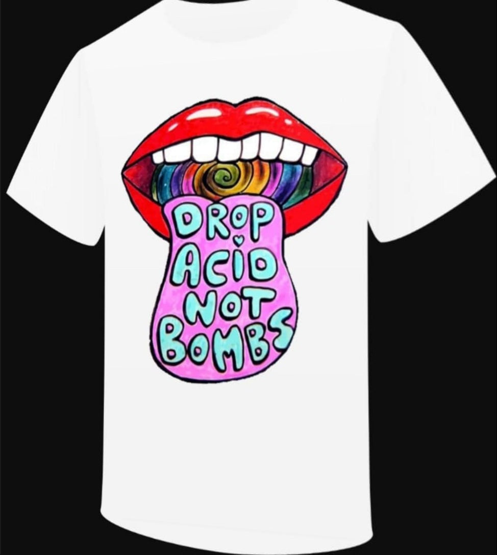 T-shirt "Drop Acid Not Bombs" - PUNK & COTON