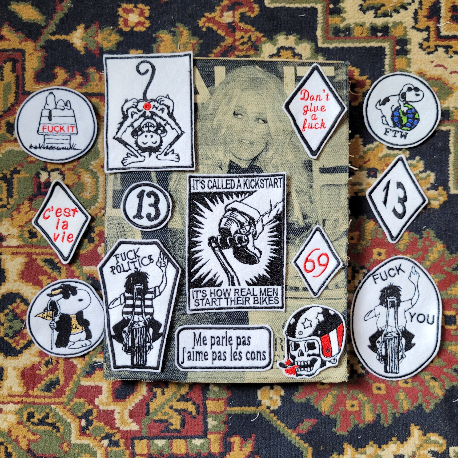 Patch Brodé Fuck Politics - PUNK & COTON