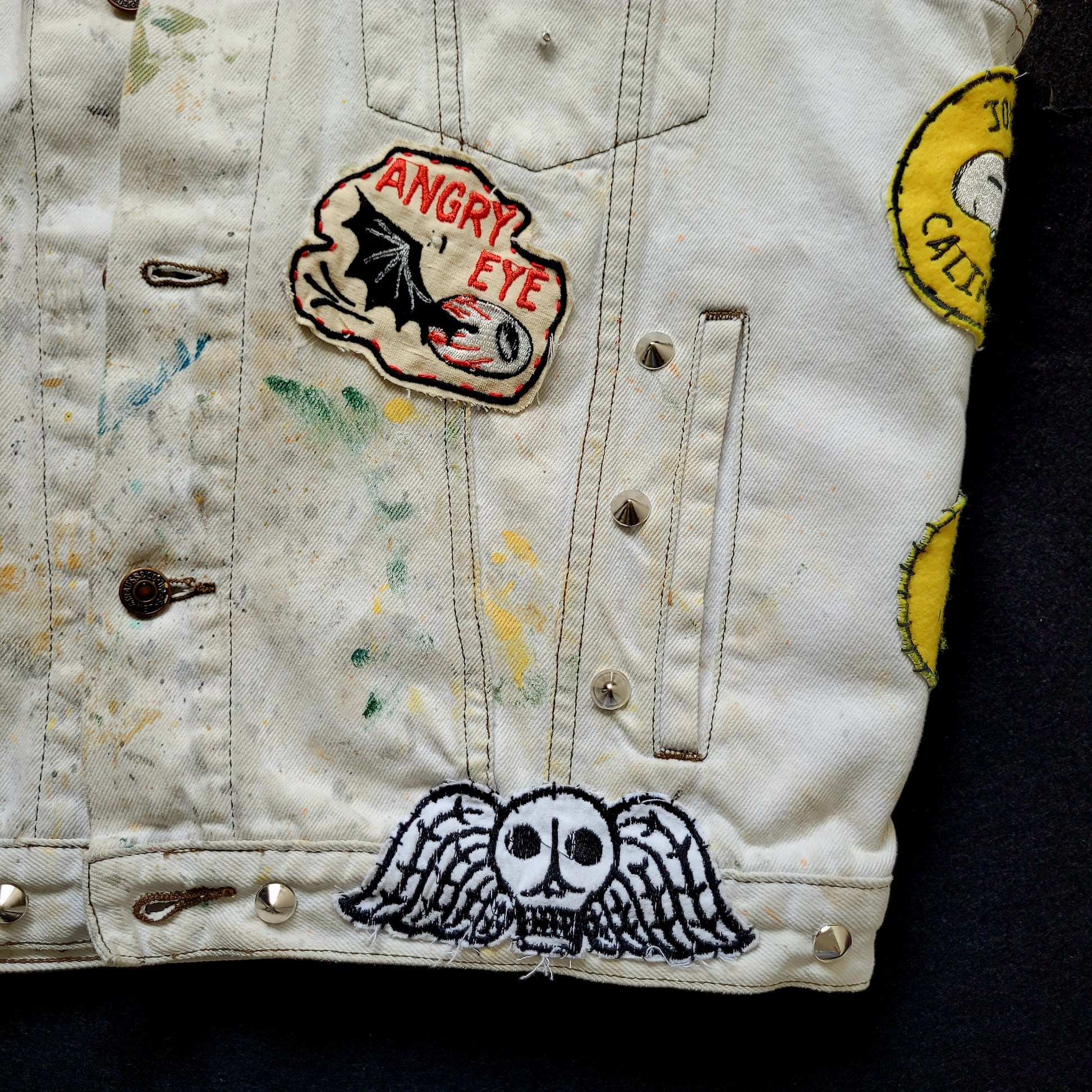 "STONED RIDERS JOSHUA TREE CAL."Handembroidery Levi's Jacket - PUNK & COTON