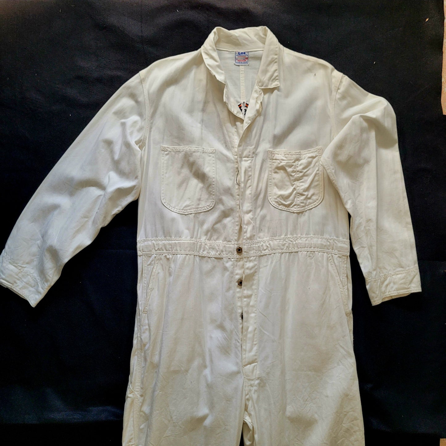 Coverall 40's LEE UNION-ALLS HBT hand embroidered chainstitch method combinaison  brodée à la main HARLEY-DAVIDSON - PUNK & COTON