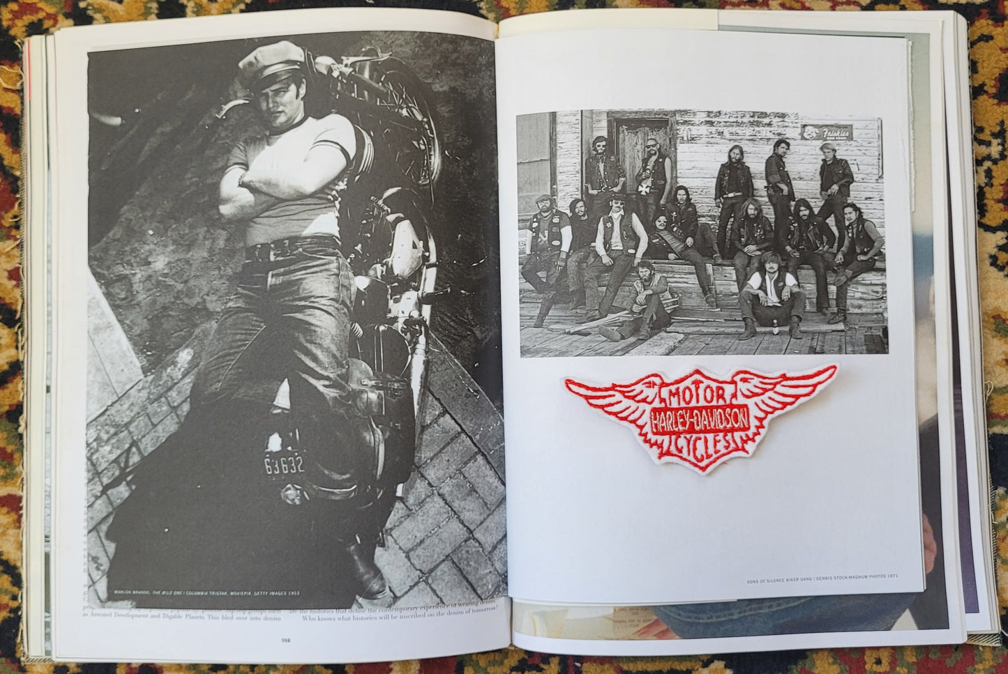 Patch Brodé Vintage Harley Wing Logo ( Version White & Red) - PUNK & COTON