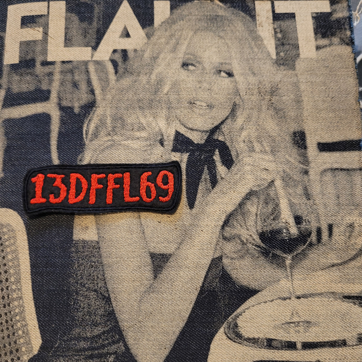 Patch Brodé "13DFFL69" Version Noir/Rouge