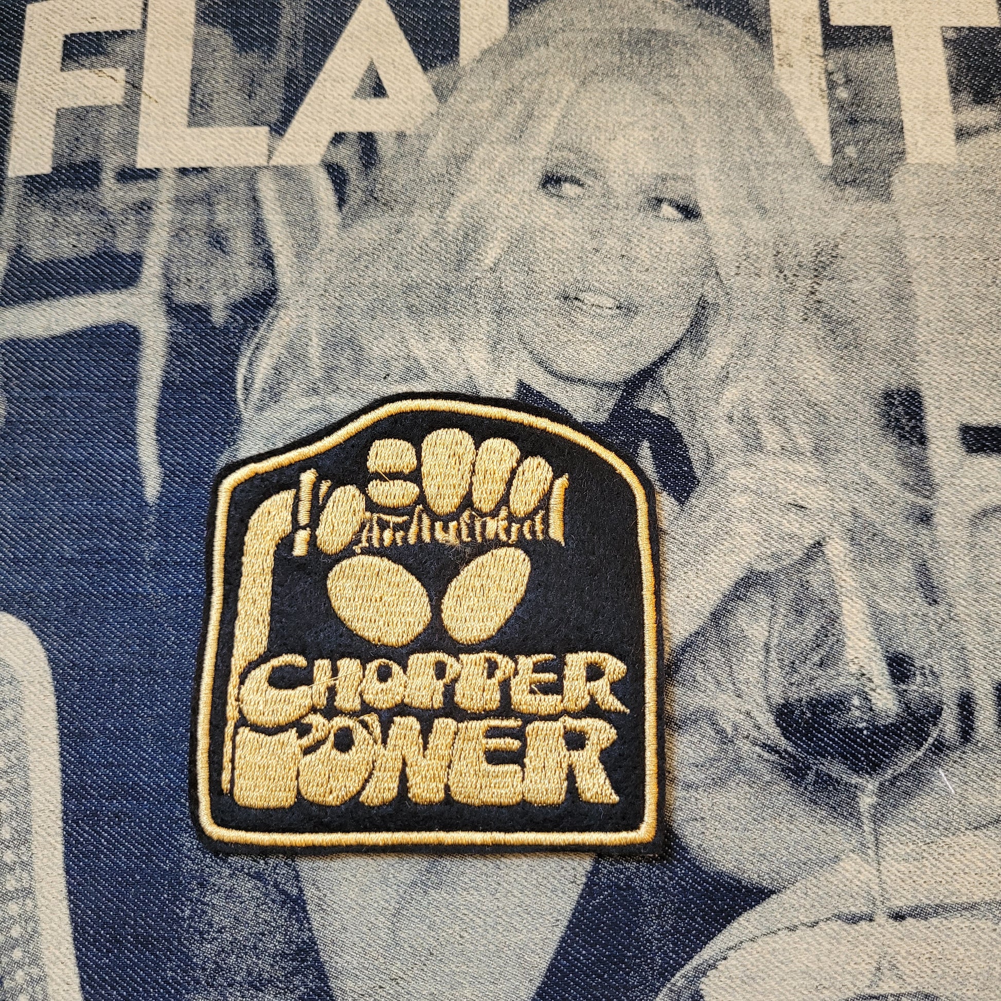 Patch Brodé Chopper Power Version Black & Gold - PUNK & COTON