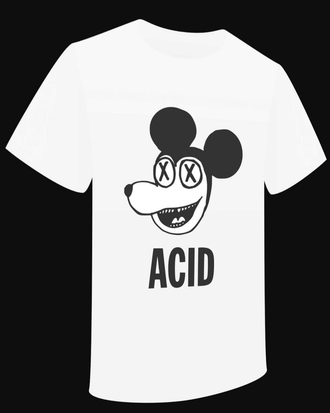T-Shirt "ACID" MOUSE vintage design psychédélique - PUNK & COTON