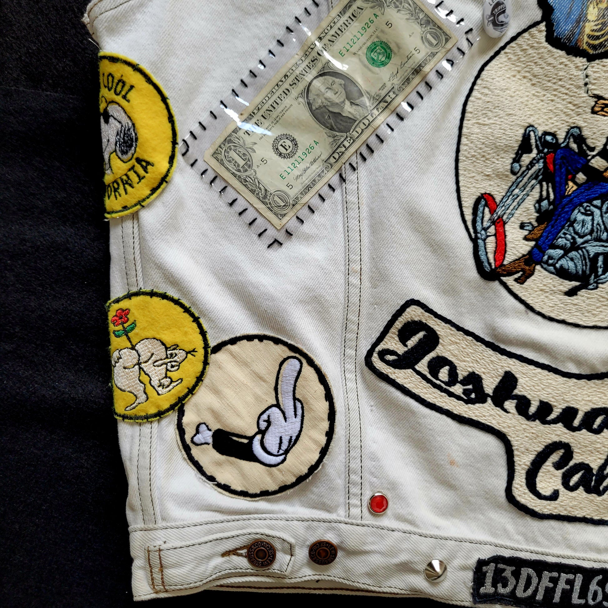 "STONED RIDERS JOSHUA TREE CAL."Handembroidery Levi's Jacket - PUNK & COTON