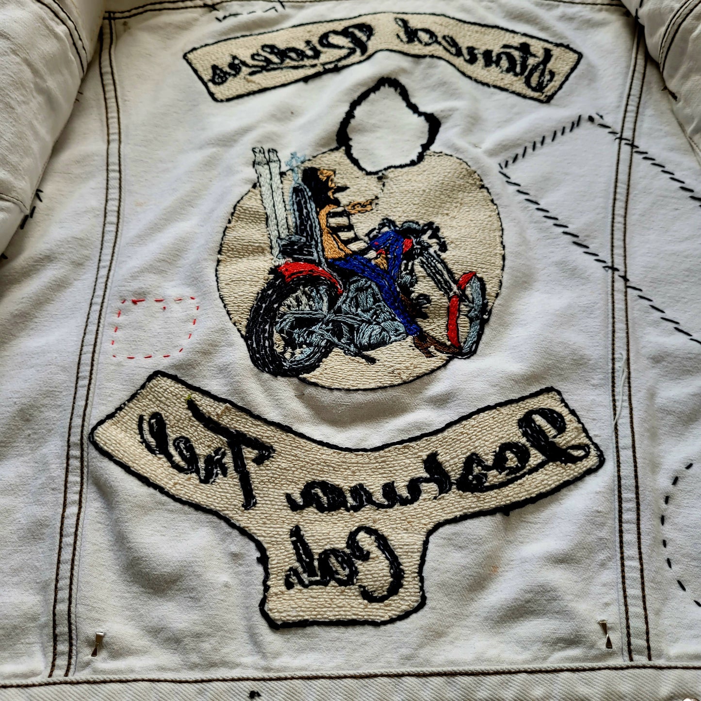 "STONED RIDERS JOSHUA TREE CAL."Handembroidery Levi's Jacket - PUNK & COTON
