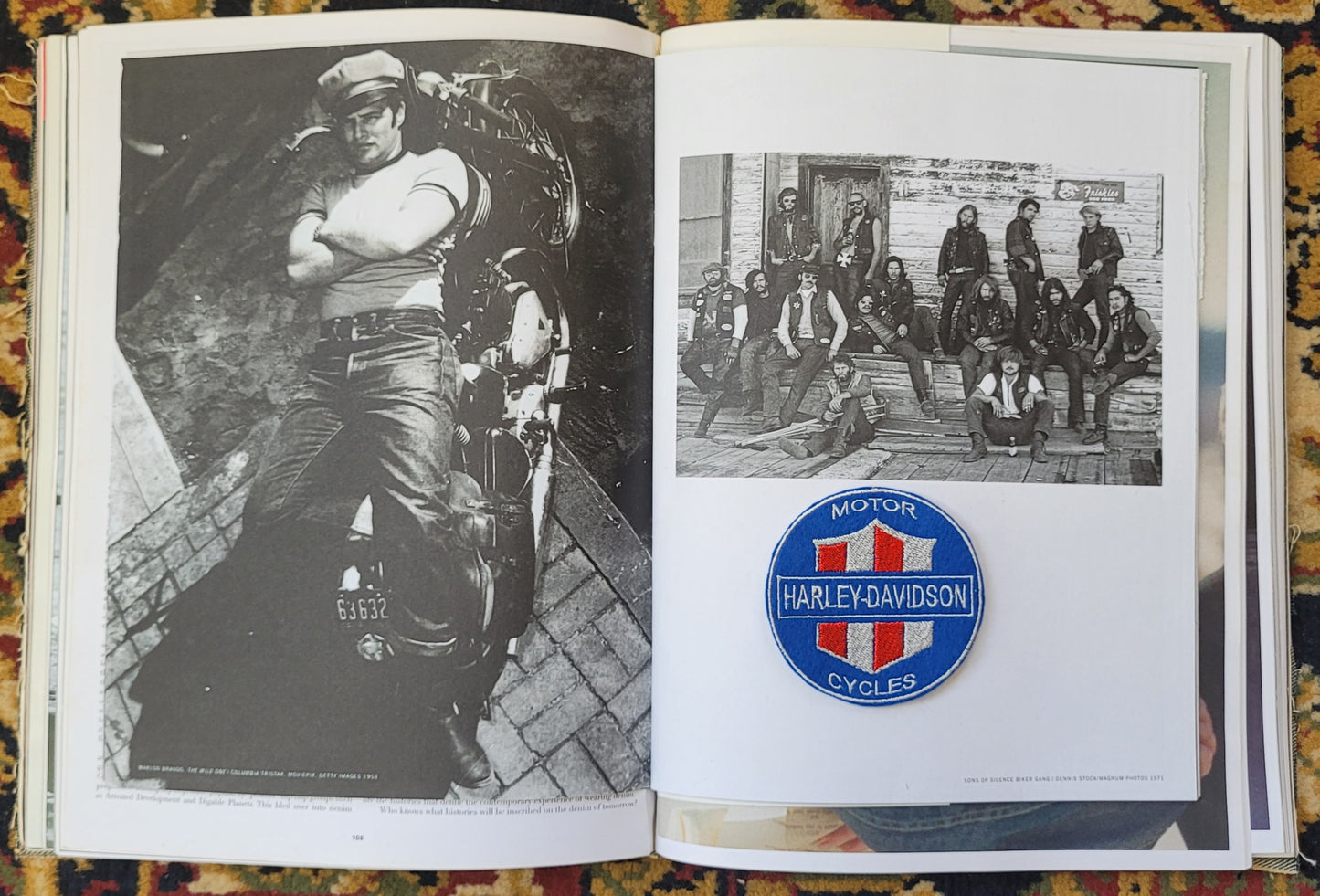 Patch Brodé Harley Davidson Motor Cycles ( version bleue rond) - PUNK & COTON