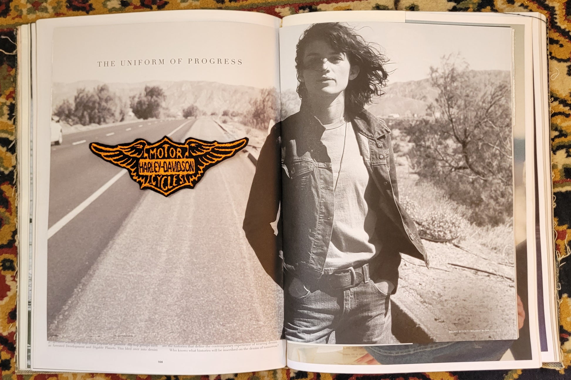 Patch Brodé Vintage Harley Wing Logo ( Version Black & Orange) - PUNK & COTON