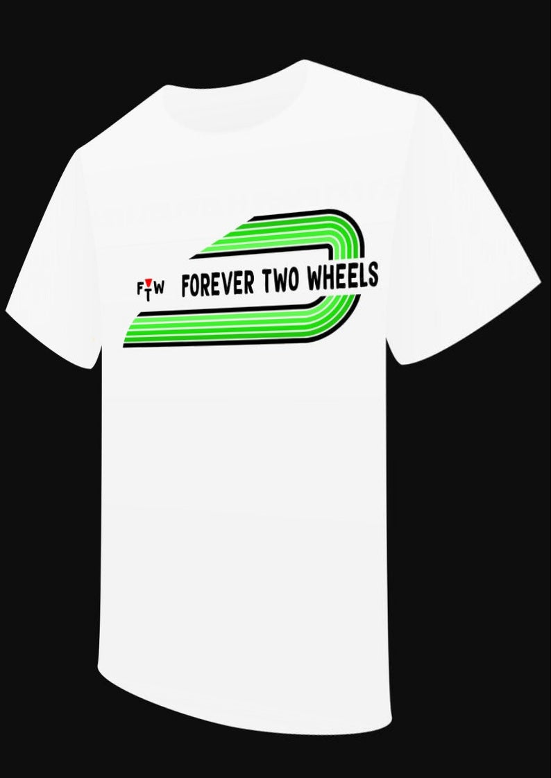 T-shirt "FTW Forever Two Wheels" Vert / Green - PUNK & COTON