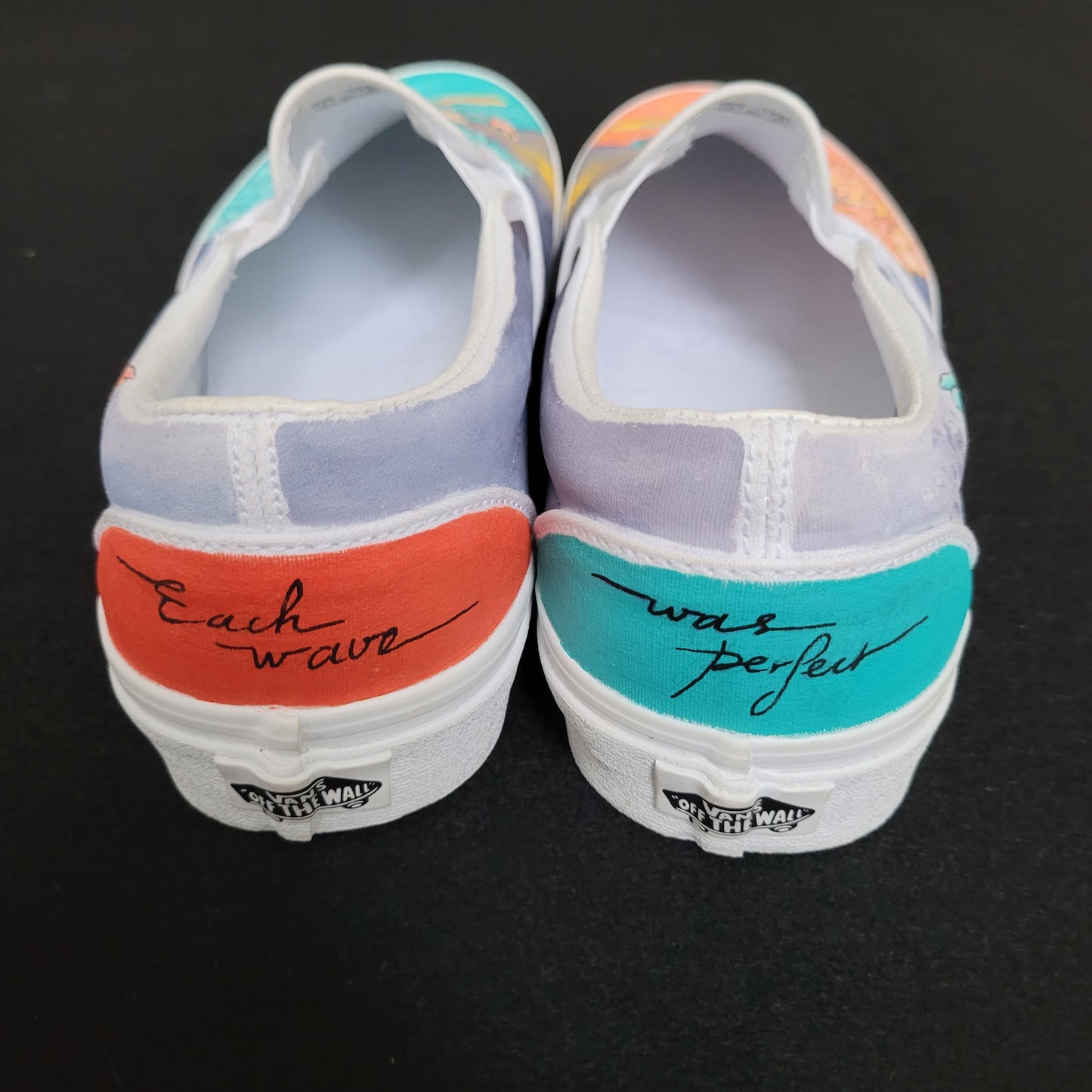 VANS "Ange & Démon Surf " Slip On peintes à la main by Punk & Coton